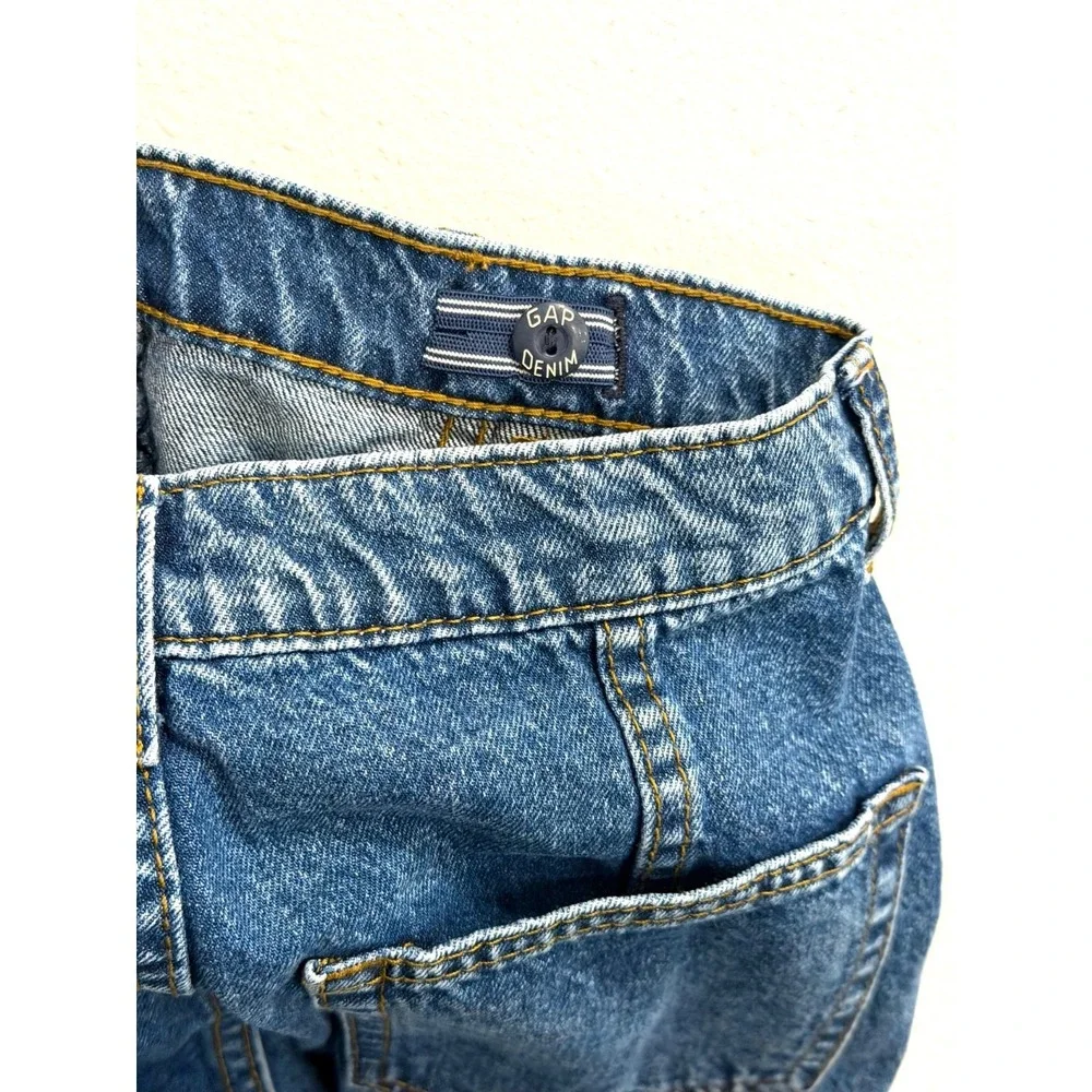 GAP Kids Barrel Jeans Girls Size 14 High Waist Tapered Leg Utility Streetwear